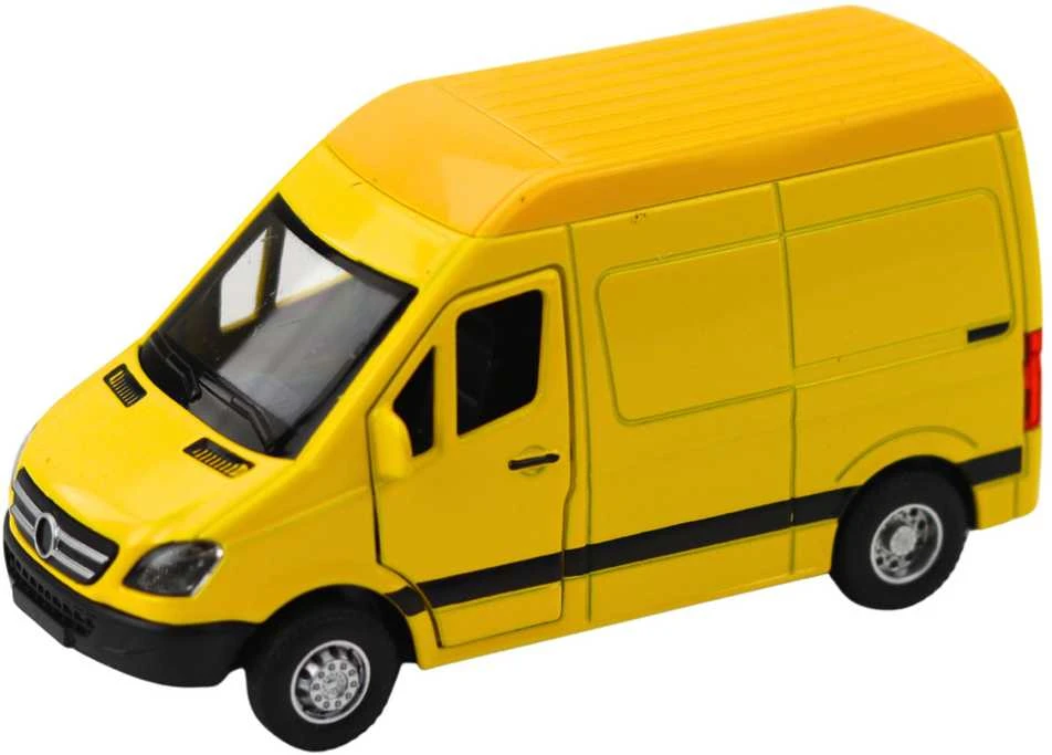 Metalinis automobilis su šviesos ir garso efektais, geltonas