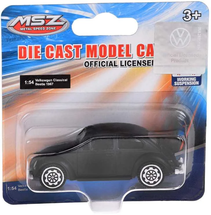 Metalinis automobilis Volkswagen Classical Beetle 1967, juodas