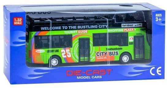 Metalinis dviaukštis autobusas, žalias
