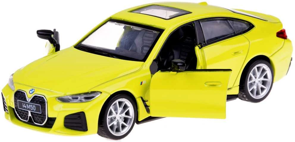 Metalinis elektromobilis BMW i4 M50 Gran Coupe su garso ir šviesos efektais
