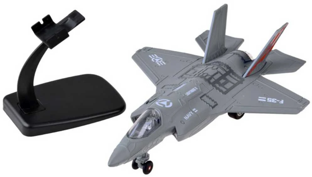 Metalinis karinis naikintuvas F-25 su garsais ir šviesom, pilkas