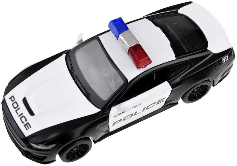 Metalinis policijos automobilis Ford Shelby GT350 su šviesos efektais