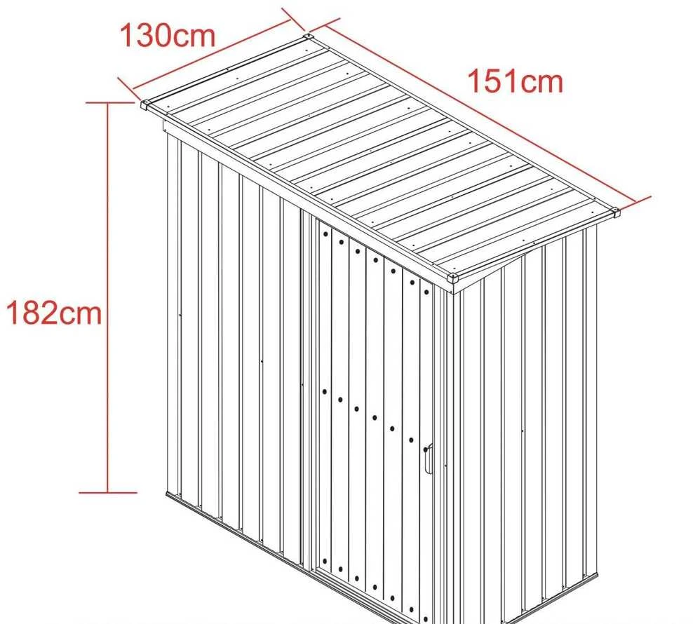 Metalinis sodo namelis, 151x130x182 cm