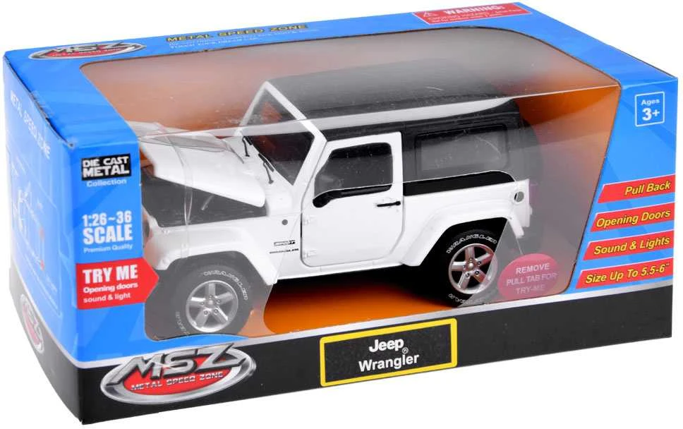 Metalinis visureigis Jeep Wrangler, baltas