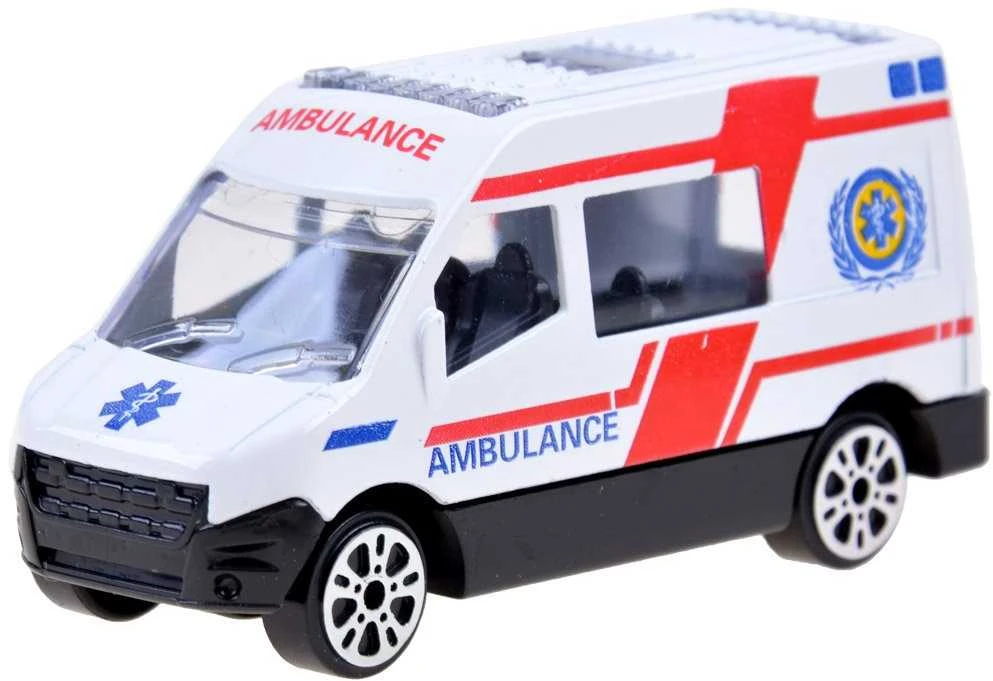 Metalinių greitosios pagalbos transporto priemonių rinkinys, 6 vnt.