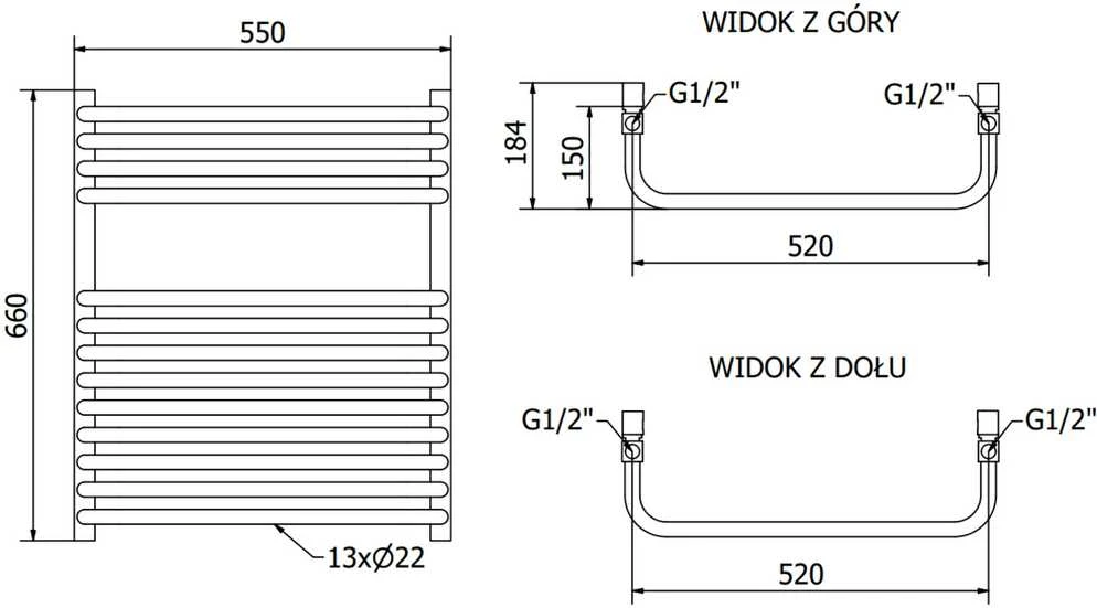Mexen Apollo elektrinis radiatorius, 660 x 550 mm, 600 W, juodas