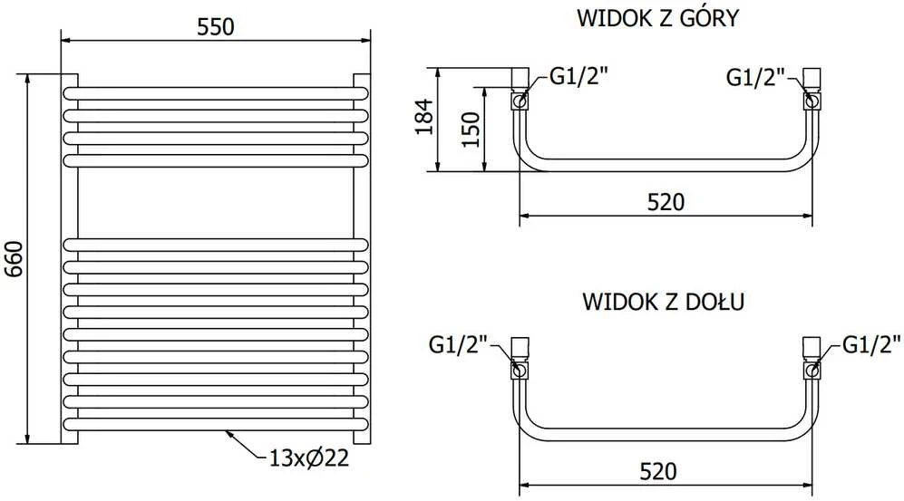 Mexen Apollo elektrinis radiatorius, 660 x 550 mm, 600 W, baltas