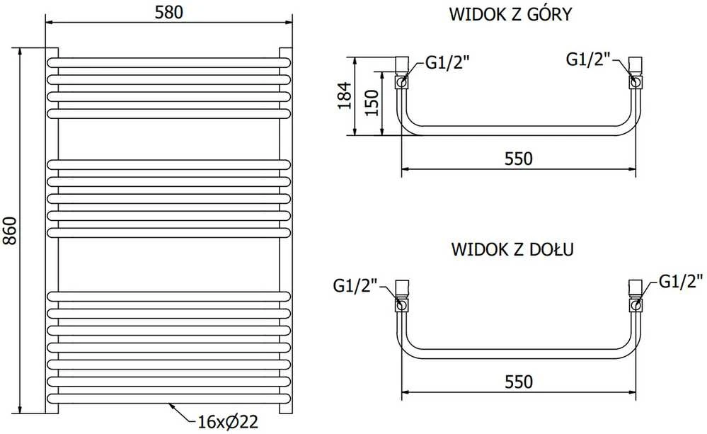 Mexen Apollo elektrinis radiatorius, 860 x 550 mm, 600 W, baltas