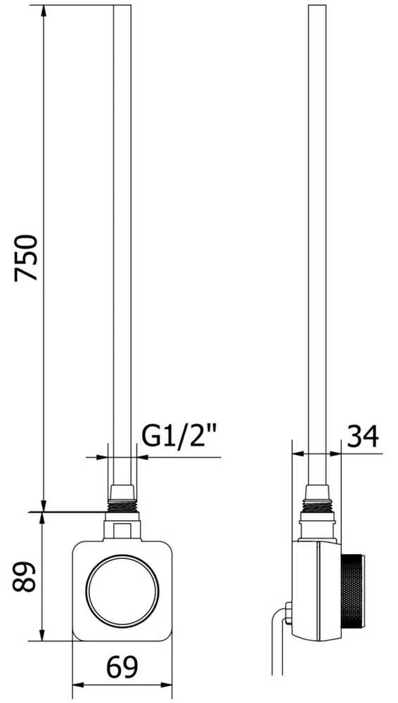 Mexen Ares elektrinis radiatorius, 1800 x 500 mm, 900 W, baltas