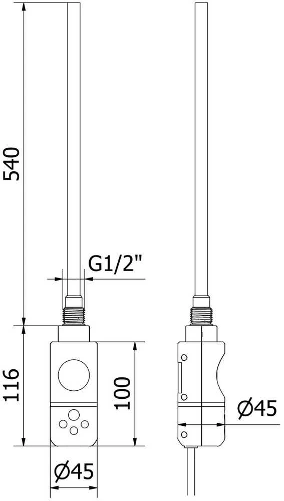 Mexen Ares elektrinis radiatorius, 1800 x 600 mm, 900 W, auksinis