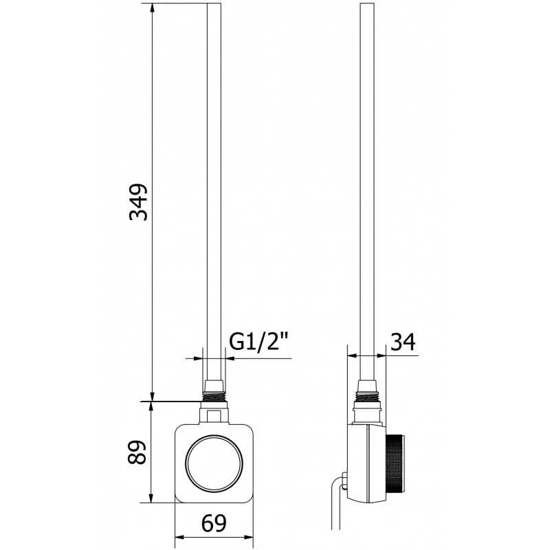 Mexen Ares elektrinis radiatorius, 900 x 400 mm, 300 W, juodas