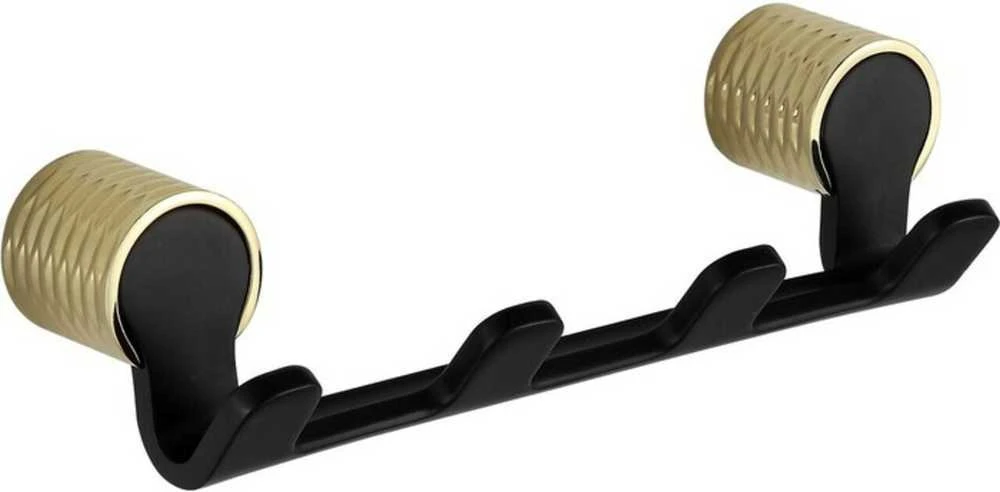 Mexen Base rankšluosčių kabykla su 4 kabliukais, Juodas/Gold