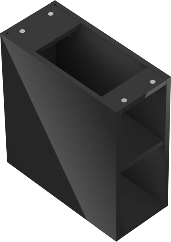 Mexen Box-A spintelė su lentyna, 20 cm, Juodas glossy