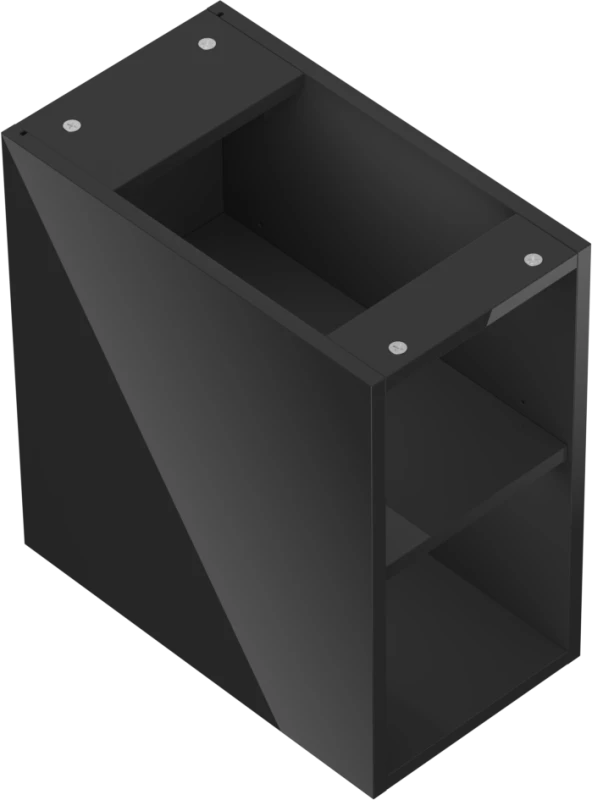Mexen Box-A spintelė su lentyna, 25 cm, Juodas glossy