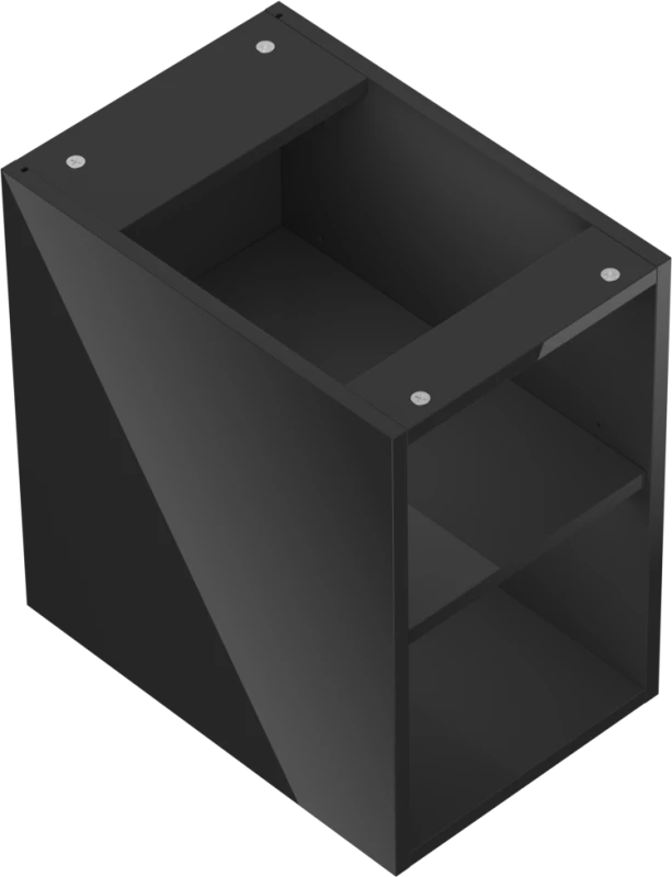 Mexen Box-A spintelė su lentyna, 30 cm, Juodas glossy