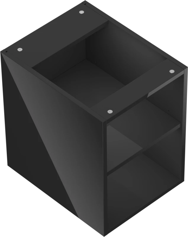 Mexen Box-A spintelė su lentyna, 35 cm, Juodas glossy
