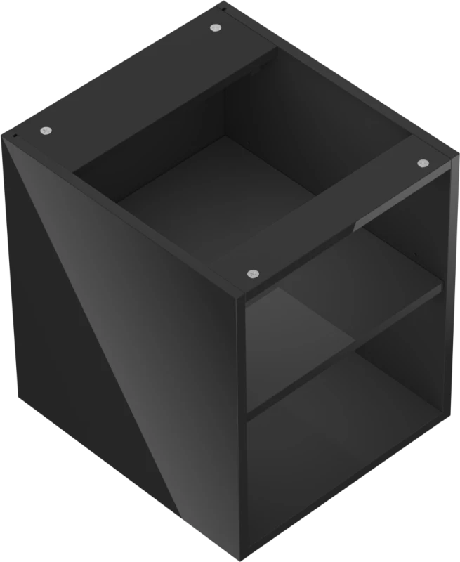 Mexen Box-A spintelė su lentyna, 40 cm, Juodas glossy