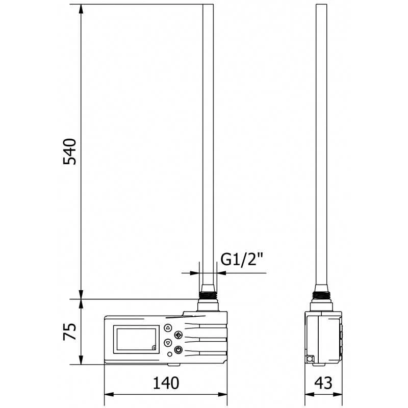 Mexen FA-J1229 elektrinis kaitinimo elementas 600 W, juodas