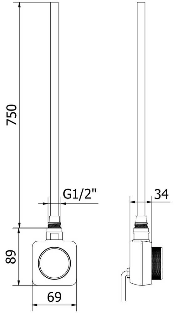 Mexen Mars elektrinis radiatorius, 1500 x 600 mm, 900 W, baltas