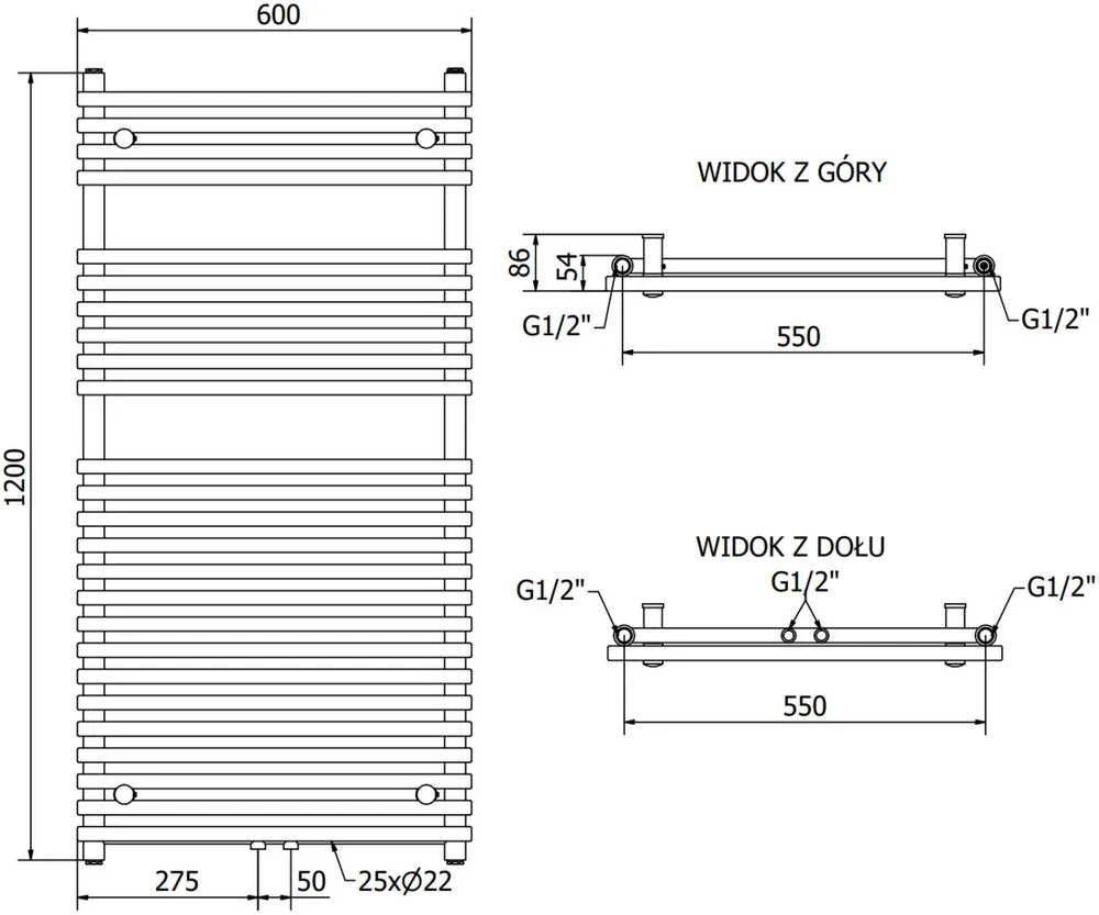 Mexen Sol elektrinis radiatorius, 1200 x 600 mm, 900 W, antracitas
