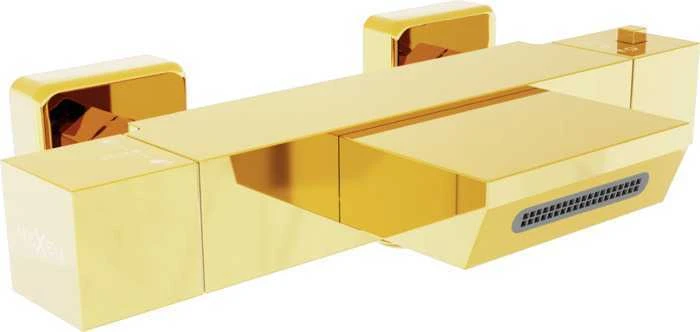 Mexen termostatinis vonios maišytuvas Cube, Gold