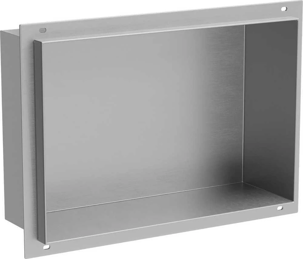 Mexen X-Wall-NR įleidžiama sieninė lentyna, 30x20 cm, Inox