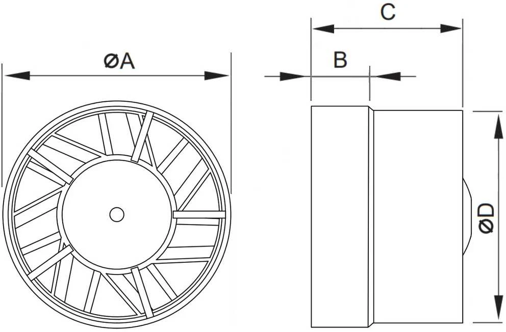 Mexen ZXR 100 vonios ventiliatorius, kanalinis, baltas