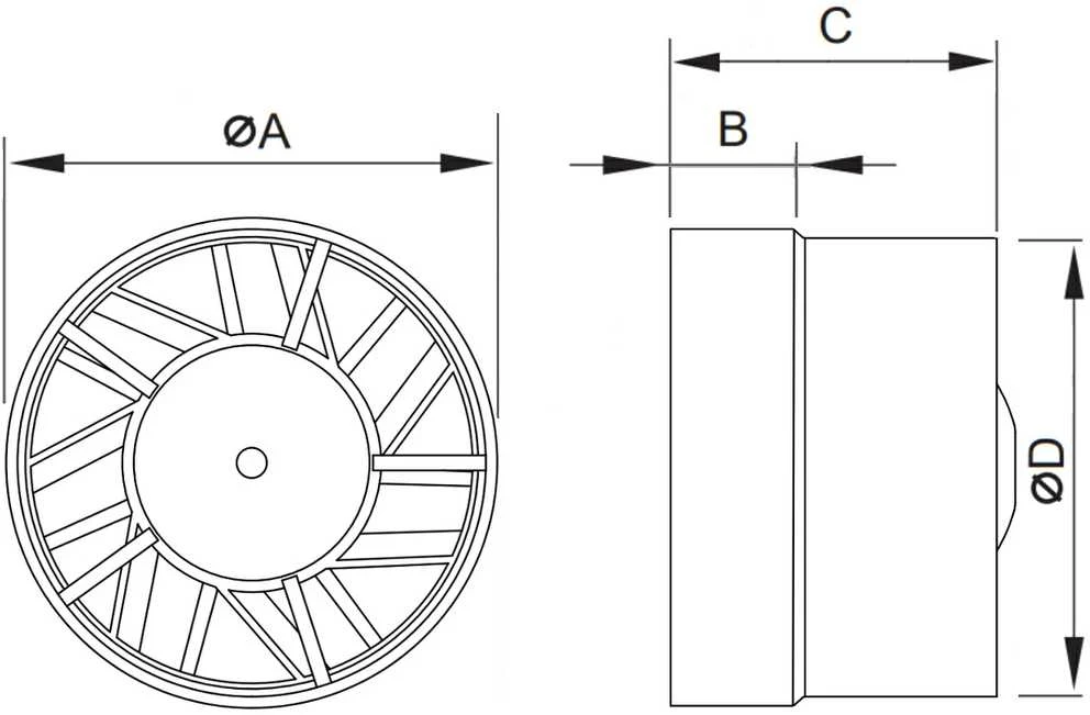 Mexen ZXR 150 vonios ventiliatorius, kanalinis, baltas