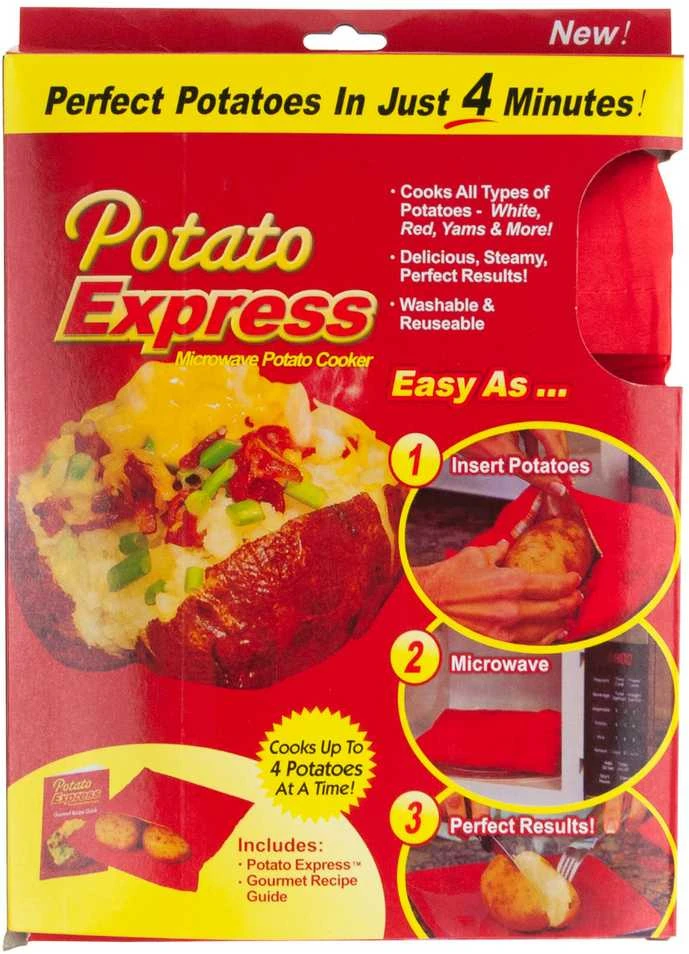 Mikrobangų krosnelės bulvių maišelis Potato express