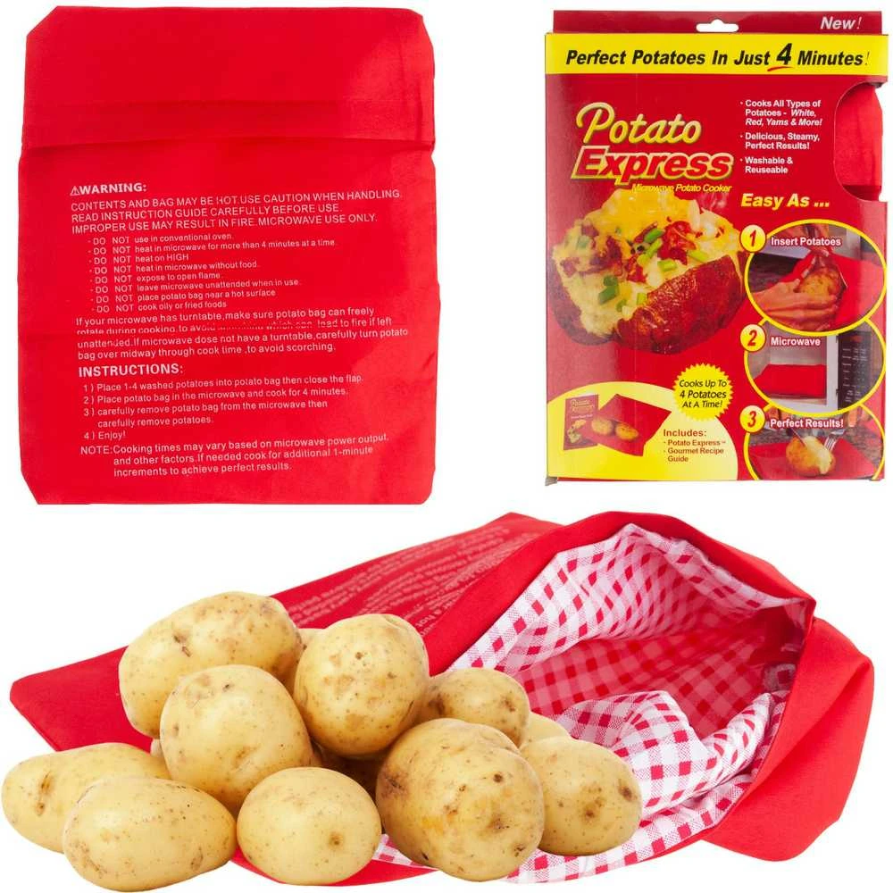 Mikrobangų krosnelės bulvių maišelis Potato express