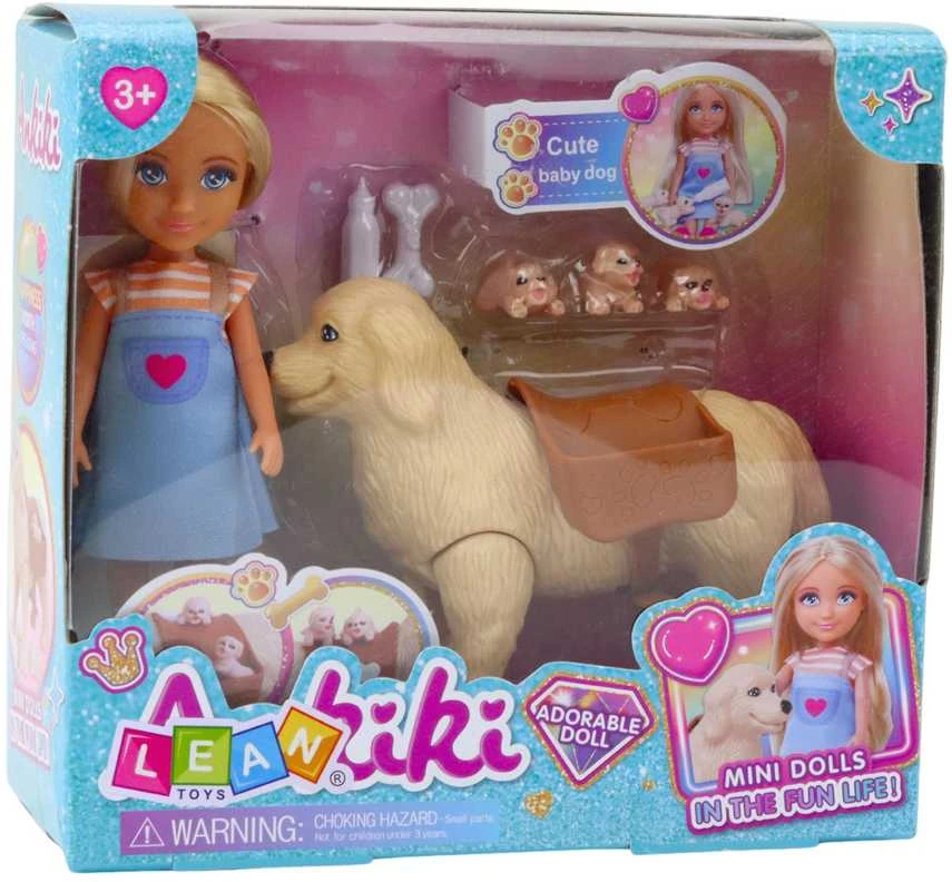 Mini lėlė Ankiki su šuniukais