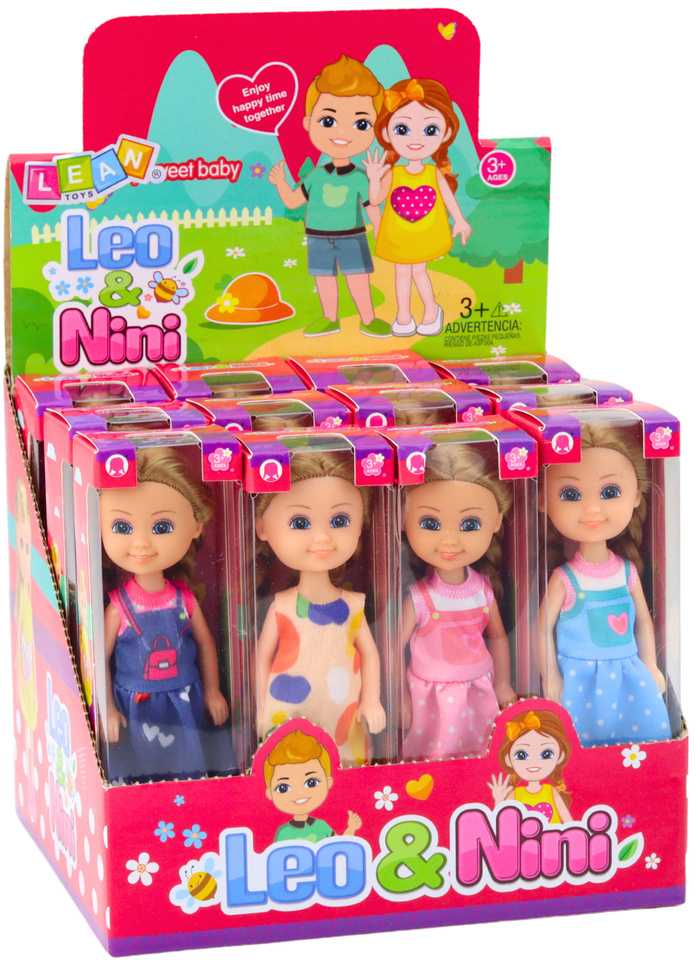 Mini lėlė ilgais plaukais, 15 cm (1 vnt.)