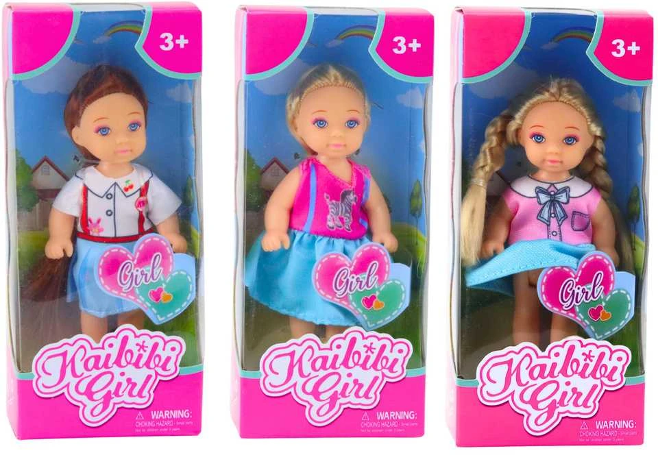 Mini lėlė Kaibibi Girl, 12 cm (1 vnt.)