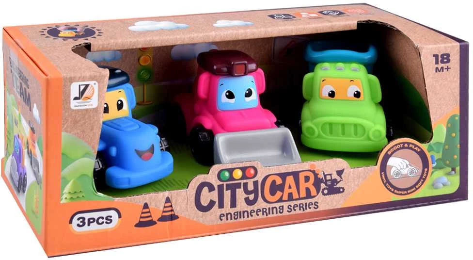 Minkštų automobilių rinkinys, 3 vnt.