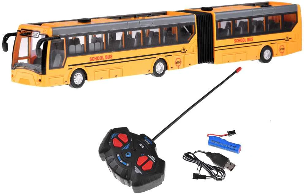 Mokyklinis autobusas su nuotolinio valdymo pultu