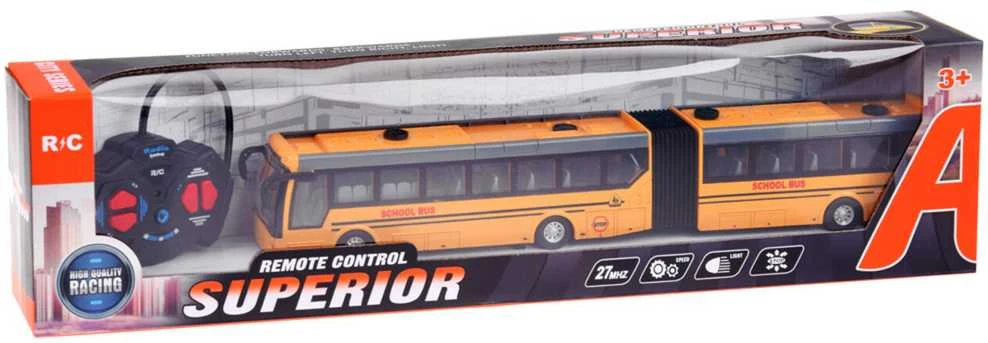 Mokyklinis autobusas su nuotolinio valdymo pultu