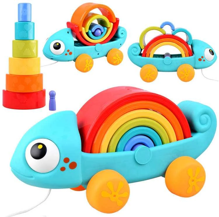 Montessori dėlionė Vaivorykštinis chameleonas