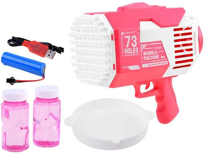 Muilo burbulų pistoletas Bazooka, rožinis