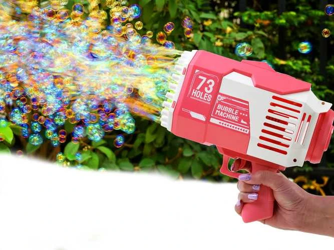 Muilo burbulų pistoletas Bazooka, rožinis