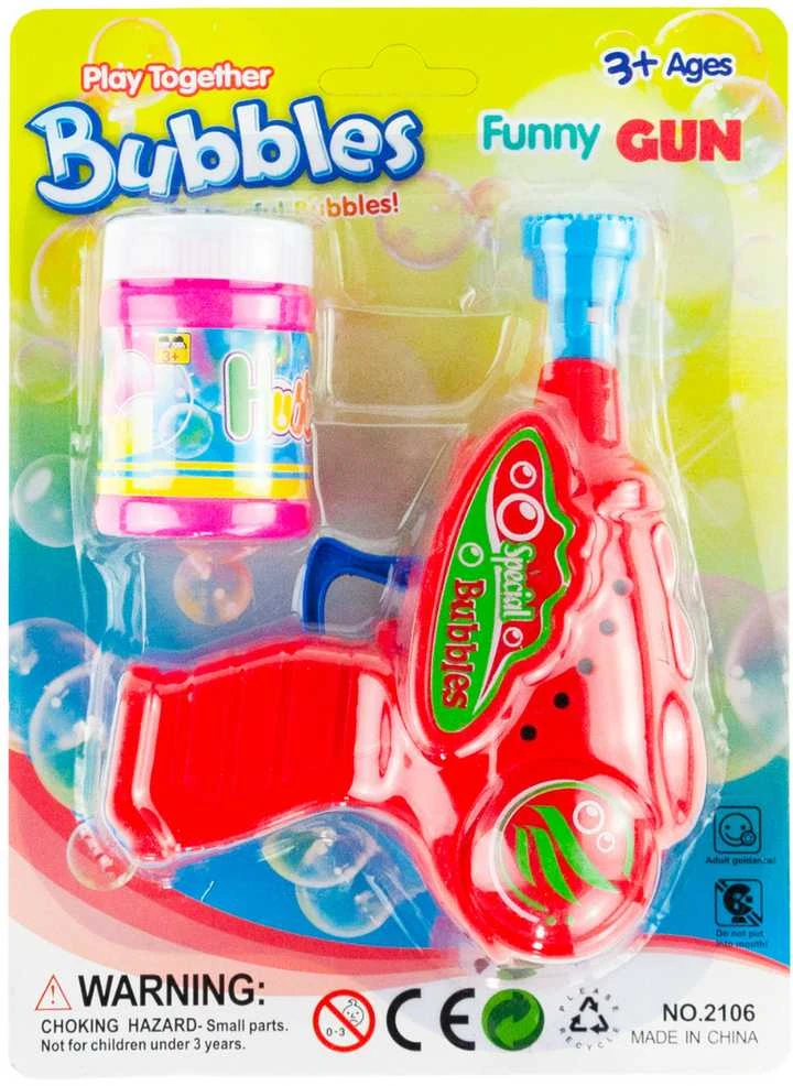 Muilo burbulų pistoletas su skysčiu, 1 vnt.