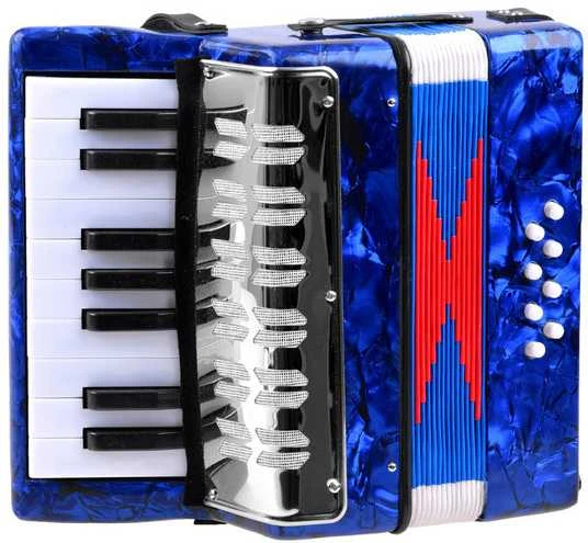 Muzikinis akordeonas vaikams, tamsiai mėlynas
