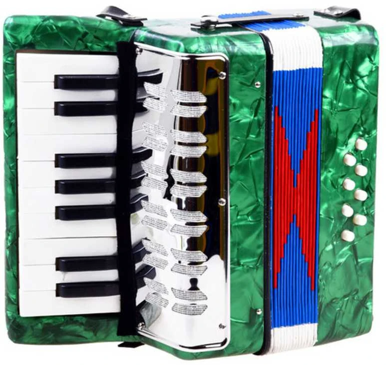 Muzikinis akordeonas vaikams, žalias