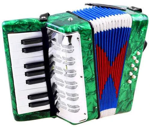 Muzikinis akordeonas vaikams, žalias