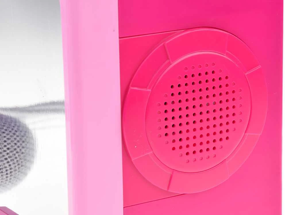 Muzikinis „boombox“ rožinis garsiakalbis vaikams su mikrofonu
