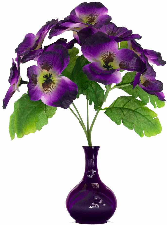Našlaičių puokštė, 5 vnt., violetinė