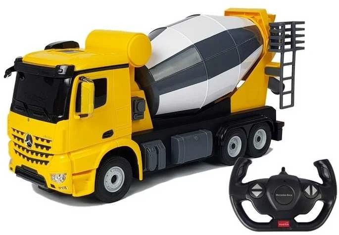 Nuotoliniu būdu valdoma betono maišyklė Mercedes-Benz Arocs Rasta, geltona