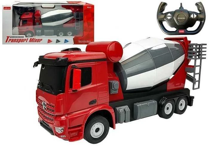 Nuotoliniu būdu valdoma betono maišyklė Mercedes-Benz Arocs Rasta, raudona