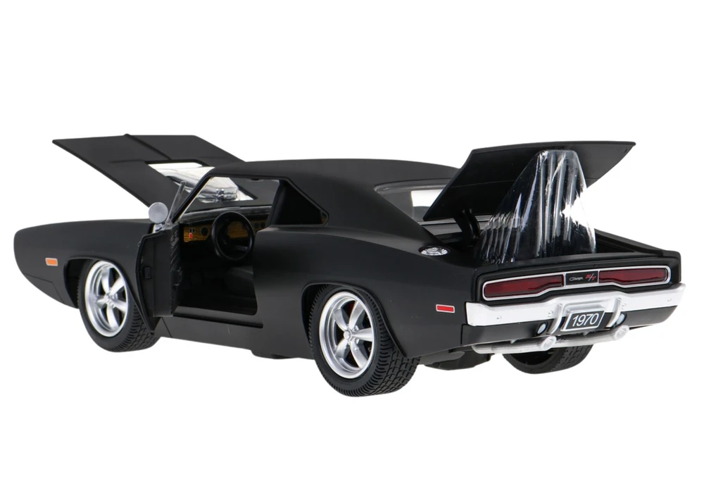 Nuotoliniu būdu valdomas automobilis 1970 Dodge Charger R/T, juodas
