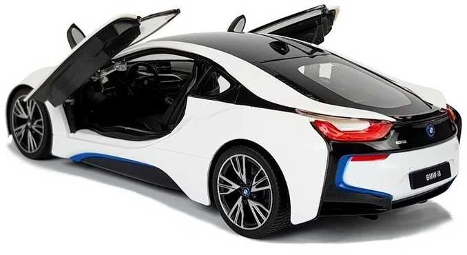 Nuotoliniu būdu valdomas automobilis BMW i8 Rastar, baltas