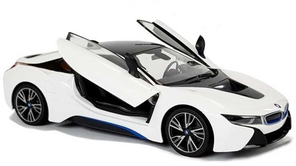 Nuotoliniu būdu valdomas automobilis BMW i8 Rastar, baltas